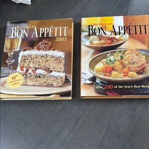Set of 2. The flavors of bon appétit 2002 and 2003.  Cookbooks. Hardcover
